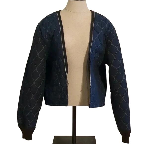 Vintage flame proof quilted jacket Topps safety apparel - Picture 1 of 8